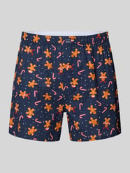 Boxershorts im Allover-Look mit elastischem Bund von Christian Berg Men - 23