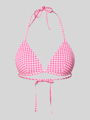 Góra od bikini w kratkę vichy z wiązaniem od Jake*s Casual - 9