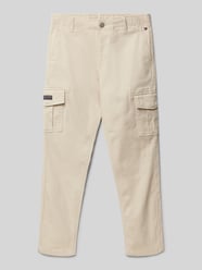 Straight Leg Cargohose mit Label-Patch Modell 'UTILITY' von Tommy Hilfiger Teens Beige - 45