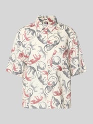 regular fit linnen blouse met logo-stitching van Tommy Hilfiger - 45