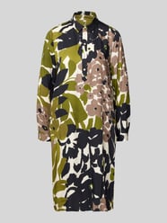 Knielanges Hemdblusenkleid mit kurzer Knopfleiste von Milano Italy - 28