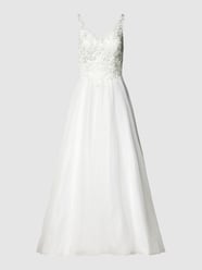 Bruidsjurk van organza met borduursels van Mascara Wit - 13