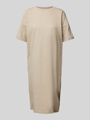Knielanges T-Shirt-Kleid mit Rundhalsausschnitt von Knowledge Cotton Apparel Grau - 34