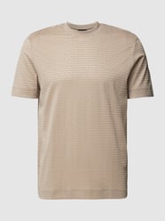 T-Shirt mit Allover-Label-Motiv von Emporio Armani Beige - 16