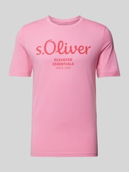 T-Shirt mit Rundhalsausschnitt von s.Oliver RED LABEL Rosa - 42