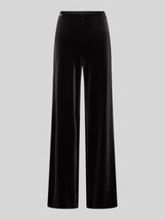 Straight Leg Samthose mit elastischem Bund von Christian Berg Woman Selection Grau - 10