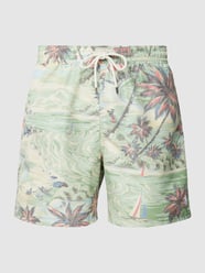Badehose mit Allover-Print Modell 'TRAVELER' von Polo Ralph Lauren Underwear Mint - 18