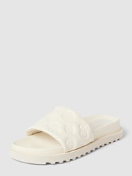 Slides mit Label-Print Modell 'FABETZA' von Guess Weiß - 22