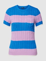Strickpullover mit Streifenmuster von Polo Ralph Lauren Blau - 20