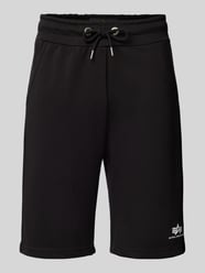 Regular Fit Sweatshorts mit Label-Print von Alpha Industries Schwarz - 15