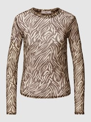 Longsleeve in semitransparenter Optik Modell 'CLAUDE' von Mango Schwarz - 5