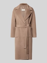 Płaszcz z wełny z kołnierzem z połami od Milano Italy - 3