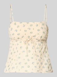 Babydoll-Top aus Seersucker mit Schnürung von REVIEW - 18
