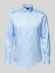 Slim Fit Businesshemd aus Satin von Jake*s Blau - 23