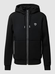 Sweatjacke mit Kontrastpaspeln von EA7 Emporio Armani Schwarz - 28