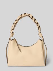 Handtas met labeldetail model 'BOHEME GRANA DOUBLE HOBO' van Coccinelle Beige - 10