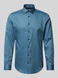 Slim Fit Business-Hemd mit Kentkragen von Jake*s Blau - 39