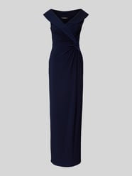 Abendkleid mit Knoten-Detail Modell 'LEONIDAS' von Lauren Ralph Lauren Blau - 39