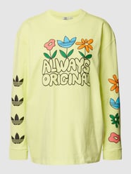 Shirt met lange mouwen en statementprint van adidas Originals Geel - 30