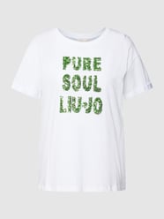 Oversized T-Shirt mit Paillettenbesatz von Liu Jo White Weiß - 32
