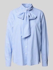 Relaxed Fit Schluppenbluse mit Knopfleiste von Milano Italy - 43
