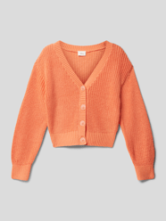 Strickjacke mit V-Ausschnitt von s.Oliver RED LABEL Orange - 18