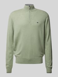 Gebreide pullover met schipperskraag van Fynch-Hatton Groen - 9