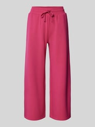 Wide leg sweatpants met elastische band van Christian Berg Woman Fuchsia - 3