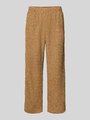 Jogpants aus Teddyfell mit Label-Stitching von adidas Originals Beige - 32