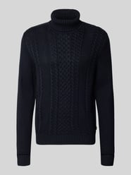 Rollkragenpullover mit Zopfmuster Modell 'PAUL' von JACK & JONES - 41