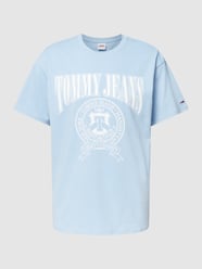 T-Shirt mit Label-Print von Tommy Jeans Blau / Türkis - 11