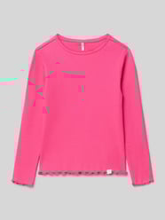 Bluzka z długim rękawem o kroju slim fit z mieszanki bawełny model ‘TRINNY LIFE’ od Only - 10