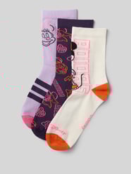 Skarpety ze wzorem na całej powierzchni w zestawie 3 szt. od adidas Sportswear - 33