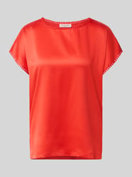 T-Shirt aus Satin mit Häkelspitze von Christian Berg Woman - 30