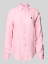 Classic Fit Leinenhemdbluse mit Logo-Stitching von Polo Ralph Lauren - 12