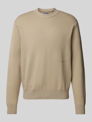 Strickpullover mit Label-Print Modell 'VESTERBRO' von Jack & Jones Beige - 20