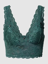 Korte top van kant, model 'CHLOE' van Only Groen - 6
