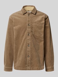 Modern fit overhemdjack met borstzak, model 'Superflex' van Lindbergh Beige - 1