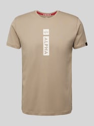 T-Shirt mit Label-Print von Alpha Industries Beige - 30