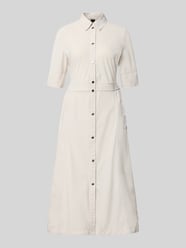 Midikleid mit Umlegekragen von Marc Cain Beige - 37