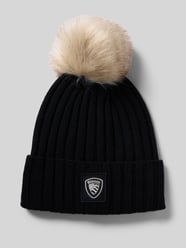 Strickmütze mit Bommel und Label-Detail Modell 'LIFE' von Blauer Usa - 26