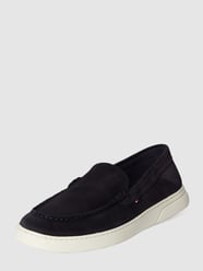 Mokassins mit Label-Schriftzug von Tommy Hilfiger Blau / Türkis - 46