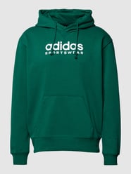 Bluza z kapturem z nadrukiem z logo od ADIDAS SPORTSWEAR Zielony - 42