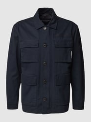 Hemdjacke mit Pattentaschen von Marc O'Polo Blau - 29