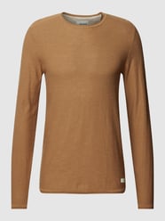 Strickpullover mit Label-Patch von Blend Braun - 26