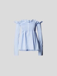 Off-Shoulder-Bluse mit Rüschen von Victoria Victoria Beckham Blau - 14
