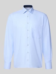 Comfort fit zakelijk overhemd van katoen met kentkraag van ETERNA - 6