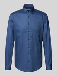 Slim Fit Business-Hemd mit Kentkragen von Jake*s Blau - 36