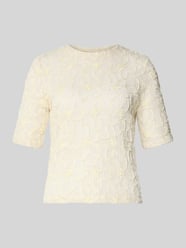 T-shirt w kroju regular fit z kwiatową aplikacją od Jake*s Collection - 34