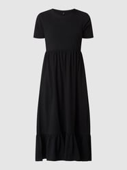 Jerseykleid mit Rundhalsausschnitt Modell 'May' von Only Grau / Schwarz - 41
